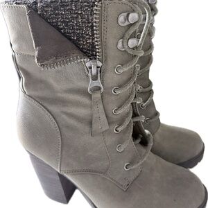 Call It Spring Olive Lace-Up Boots
